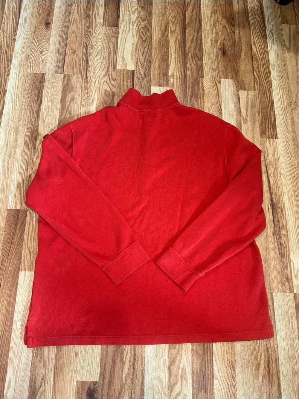 Vintage Polo Ralph Lauren Quarter Zip Pullover Orange Men’s XXL Embroidered Pony